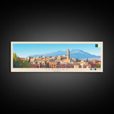 Tlemcen, Algeria Panoramic Travel Poster Canvas Print, Tlemcen, Algeria Painting, Algeria Art, Tlemcen Travel Art, Guest Room Painting