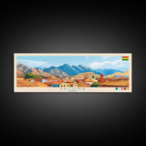 Yacuiba, Bolivia Travel Poster Panoramic Canvas Print, Yacuiba, Bolivia Painting, Bolivia Art, Yacuiba Travel Art, Guest Room Painting