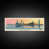 Abu Dhabi, United Arab Emirates Panoramic Canvas Print, Abu Dhabi, United Arab Emirates Painting, United Arab Emirates Art, Abu Dhabi Travel Poster, Travel Art, Housewarming Gift