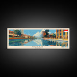 Bekasi, Indonesia Panoramic Canvas Print, Bekasi, Indonesia Painting, Indonesia Art, Bekasi Travel Poster, Travel Art, Guest Room Painting