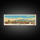 Cochabamba, Bolivia Panoramic Canvas Print, Cochabamba, Bolivia Painting, Bolivia Art, Cochabamba Travel Poster, Travel Art, Living Room Painting