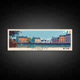 Dundalk, Ireland Panoramic Canvas Print, Dundalk, Ireland Painting, Ireland Art, Dundalk Travel Poster, Travel Art, Guest Room Painting