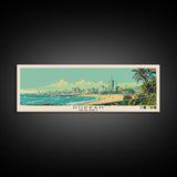 Durban, South Africa Panoramic Canvas Print, Durban, South Africa Painting, South Africa Art, Durban Travel Poster, Travel Art, Guest Room Painting