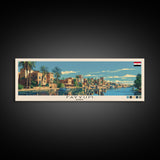 Fayyum, Egypt Panoramic Canvas Print, Fayyum, Egypt Painting, Egypt Art, Fayyum Travel Poster, Travel Art, Housewarming Gift