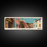 Gloucester, England Panoramic Canvas Print, Gloucester, England Painting, England Art, Gloucester Travel Poster, Travel Art, Guest Room Painting