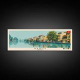 Hanoi, Vietnam Panoramic Canvas Print, Hanoi, Vietnam Painting, Vietnam Art, Hanoi Travel Poster, Travel Art, Guest Room Painting