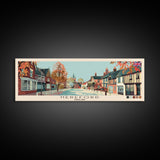 Hereford, England Panoramic Canvas Print, Hereford, England Painting, England Art, Hereford Travel Poster, Travel Art, Vacation Gift