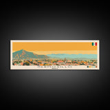 Hermosillo, Mexico Panoramic Canvas Print, Hermosillo, Mexico Painting, Mexico Art, Hermosillo Travel Poster, Travel Art, Living Room Painting