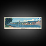 Inverness, Scotland Panoramic Canvas Print, Inverness, Scotland Painting, Scotland Art, Inverness Travel Poster, Travel Art, Guest Room Painting