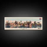 Luxor, Egypt Panoramic Canvas Print, Luxor, Egypt Painting, Egypt Art, Luxor Travel Poster, Travel Art, Vacation Gift