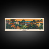 Maroua, Cameroon Panoramic Canvas Print, Maroua, Cameroon Painting, Cameroon Art, Maroua Travel Poster, Travel Art, Living Room Painting