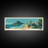 Natal, Brazil Panoramic Canvas Print, Natal, Brazil Painting, Brazil Art, Natal Travel Poster, Travel Art, Guest Room Painting