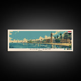 Port Said, Egypt Panoramic Canvas Print, Port Said, Egypt Painting, Egypt Art, Port Said Travel Poster, Travel Art, Guest Room Painting