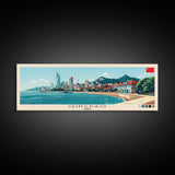 Qingdao, China Panoramic Canvas Print, Qingdao, China Painting, China Art, Qingdao Travel Poster, Travel Art, Guest Room Painting