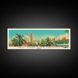 Sao Jose dos Campos, Brazil Panoramic Canvas Print, Sao Jose dos Campos, Brazil Painting, Brazil Art, Sao Jose dos Campos Travel Poster, Travel Art, Guest Room Painting