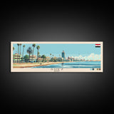 Suez, Egypt Panoramic Canvas Print, Suez, Egypt Painting, Egypt Art, Suez Travel Poster, Travel Art, Vacation Gift