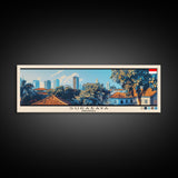 Surabaya, Indonesia Panoramic Canvas Print, Surabaya, Indonesia Painting, Indonesia Art, Surabaya Travel Poster, Travel Art, Vacation Gift