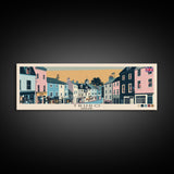 Truro, England Panoramic Canvas Print, Truro, England Painting, England Art, Truro Travel Poster, Travel Art, Guest Room Painting