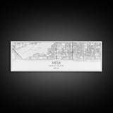 Panoramic Mesa City Map, Florida Art, Map Print, Minimalist Wall Art, Canvas Art, Housewarming Gift, Street Map Art, Closing Gift