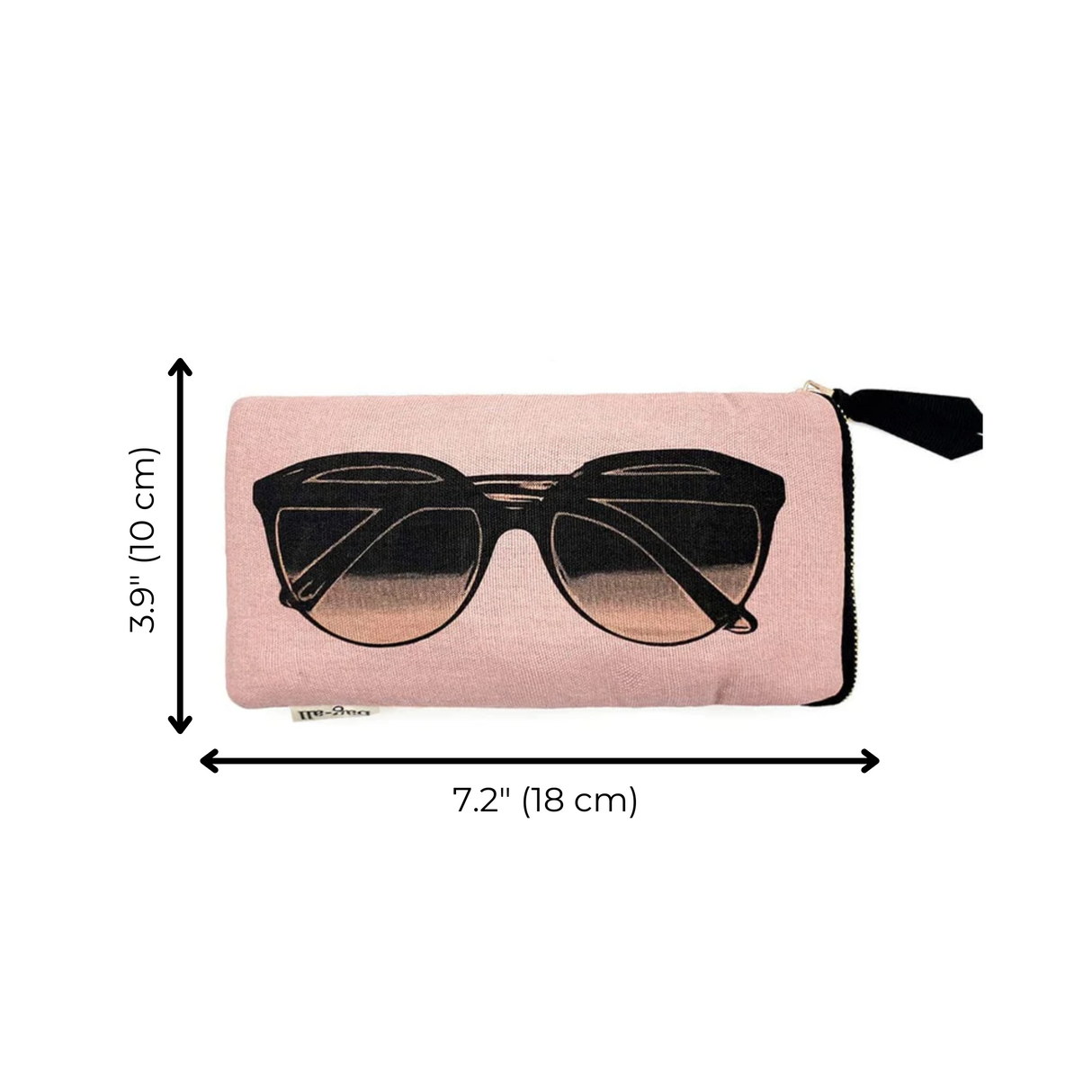 Glasses Case with Outside Pocket, Pink/Blush