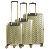 Ful Groove Expandable Hardside Spinner 3 Pc Luggage Set, Gold