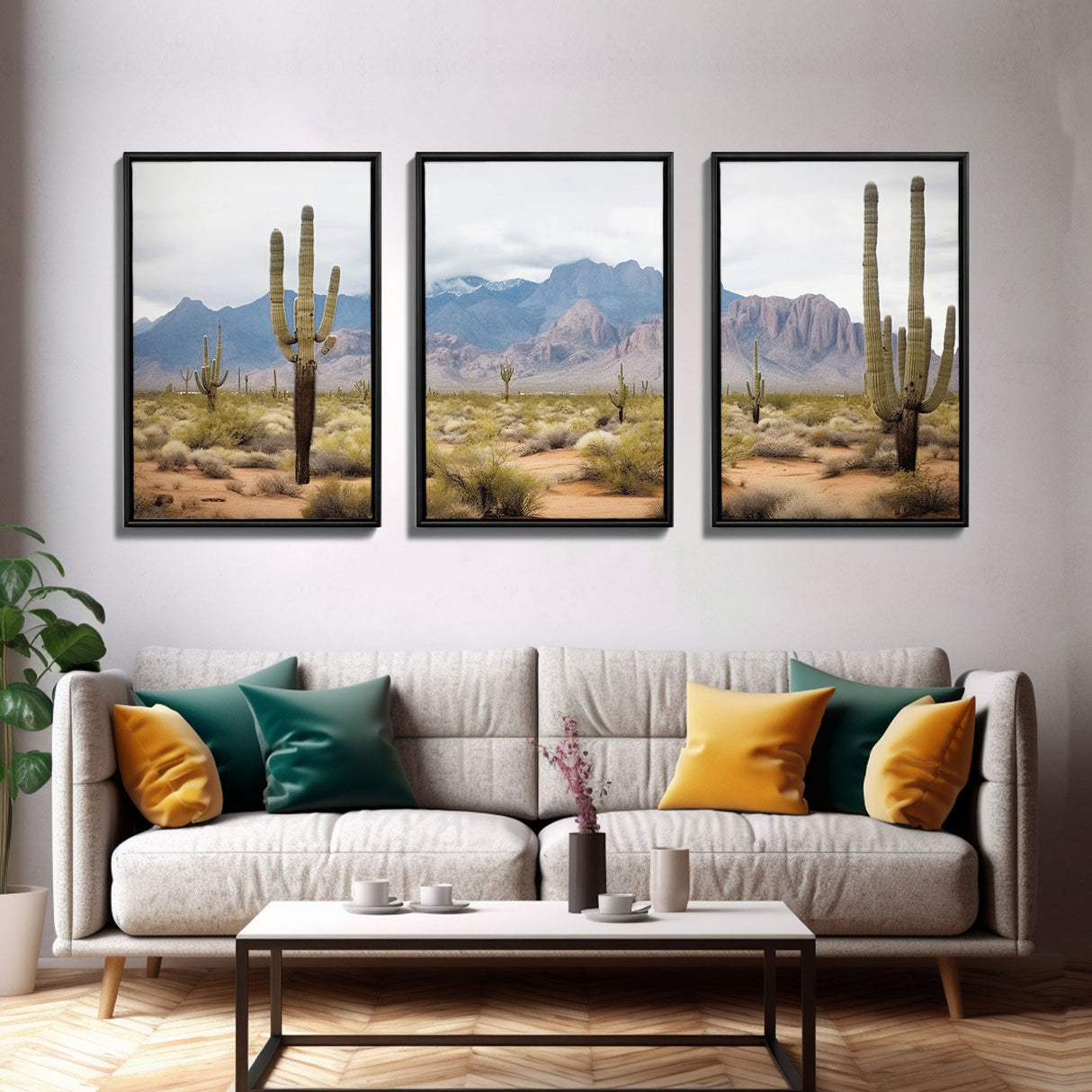 Minimalist Desert Photography Wall Art, Framed Canvas Print, Set Of 3 Prints, Framed Art, Wall Art, Handmade Gift, Home Decor, Digital Print