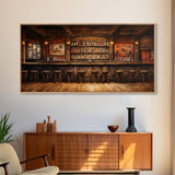 Prohibition Wall Art, Saloon Wall Art, Western Art, Canvas Print, Wall Hanging, Panoramic Art, Bar Decor, Congratulations Gift, Ranch Decor