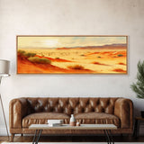 Panoramic Canvas Print of Desert Landscape at Sunset - Perfect for Living Room, Bedroom, or Office Decor, Western Decor, Wild West