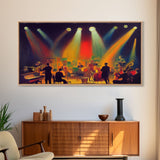 jazz singer band art Music Canvas or poster print framed Large wall decor Abstract painting style Musician saxophone