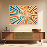 Mid Century Modern Art - Panoramic Canvas Print - Retro Loft Art - Large Wall Art Painting - Geometric Abstract Art - MCM Art