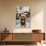 Poodle Wall Print, Dog Wall Art, Dog Glasses, Animal Art, Funny Wall Art, Framed Wall Art, Framed Canvas, Wall Print, Wall Canvas