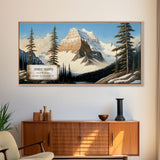 Mount Massive, Rocky Mountains, Travel Poster Wall Art, Framed Canvas Print, American Mountains, Mountain Landscape Painting