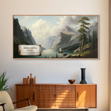 Mount Powell, Rocky Mountains, Travel Poster Wall Art, Framed Canvas Print, American Mountains, Mountain Landscape Painting