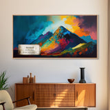 Batura II, Mountain Wall Art, Framed Canvas Print, Mountain landscape Paining Print, Abstract Landscape Art