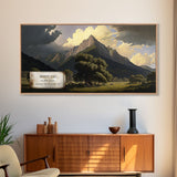 Mount Yale, Mountains of Colorado, Travel Poster Wall Art, Framed Canvas Print, American Mountains, Mountain Landscape Painting