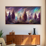 Psychedelic wall art canvas print, trippy wall art, Panoramic nature landscape wall art, fantasy art