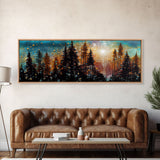 Abstract Painting Of A Forest Fire, Canvas Print, Framed Canvas Art, Living Room Decor, Above Sofa Painting, Centerpiece Art