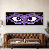 Violet Mask Wall Art Print, Ornate Wall Canvas Print, Eye Canvas Art, Framed Art Print, Wall Decor, Panoramic, Wall Art, Canvas Print