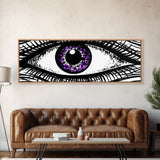 Big Eye Art, Line Art Print, Canvas Print, Eye Canvas Art, Eye Art Original, Framed Art Print, Wall Decor, Panoramic, Wall Art, Canvas Print