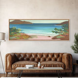 Pastel Beach Wall Art Canvas Print, Beach Sand Wall Art, Seascape Wall Decor, Beach Wall Art Large, Panoramic, Wall Art, Canvas Print