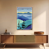 Smoky Mountains Art, North Carolina Wall Print, America Travel Poster, Travel Wall Print, Travel Poster, Travel Wall Art, Canvas Wall Print