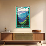 Smoky Mountains Art, North Carolina Wall Print, America Travel Poster, Travel Wall Print, Travel Poster, Travel Wall Art, Canvas Wall Print