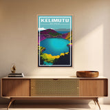 Kelimutu Wall Art, Indonesia Poster, Asia Wall Print, Volcano, Lake, Travel Wall Print, Travel Poster, Travel Wall Art, Canvas Wall Print