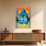 Taj Mahal Wall Art, India Poster, India Wall Print, Yamuna River, Travel Wall Print, Travel Poster, Travel Wall Art, Canvas Wall Print