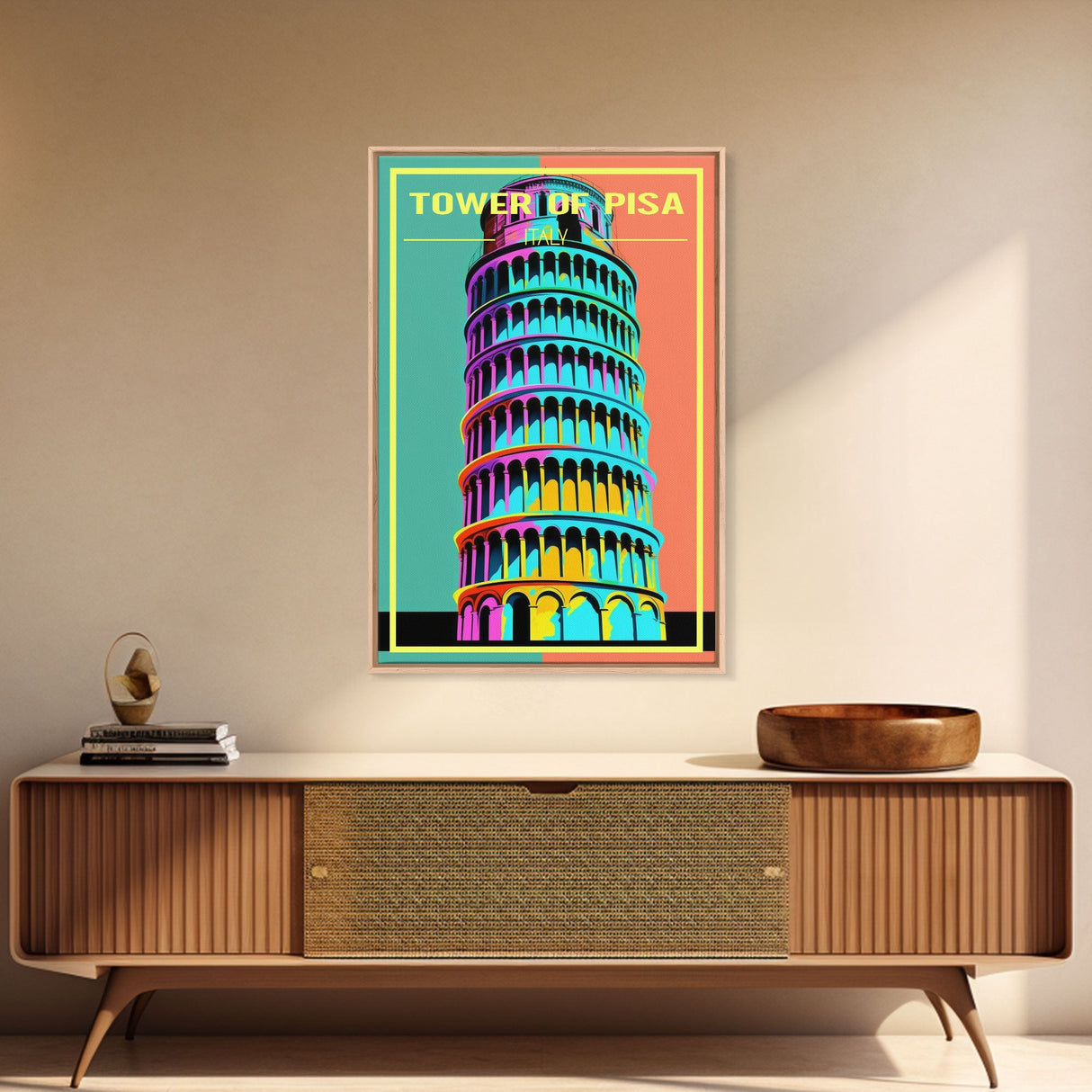 Leaning Tower Of Pisa, Italy Wall Art Print, Europe Art Print, Travel Wall Print, Travel Poster, Travel Wall Art, Canvas Wall Print