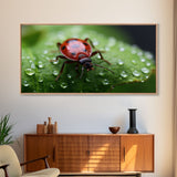 Insect Art, Nature Wall Art, Ladybug, Panoramic Art, Wall Art, Canvas Art, Landscape Art, Unique Gift, Home Office Art, Wall Hanging