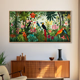 Toucan Wall Art, Tropical Art Print, Bird Art, Animal Art, Panoramic Art, Wall Art, Canvas Art, Landscape Art, Couple Gift, Dorm Room Art