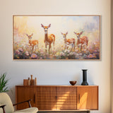 Deer Wall Art, Deer Art Print, Animal Wall Art, Panoramic Art, Wall Art, Canvas Art, Landscape Art, Southern Wall Art, Farmhouse Wall Decor