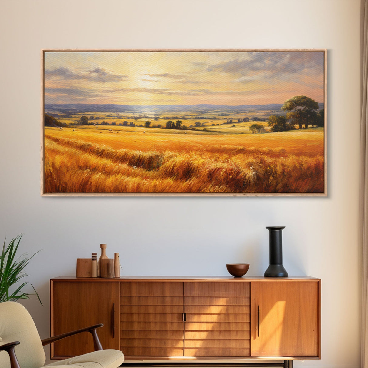 Wheat Wall Art, Countryside Wall Art, Wheat Field, Panoramic Art, Wall Art, Canvas Art, Landscape Art, Landscape Print, Camper Wall Decor