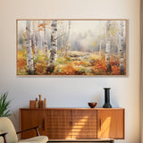 Tree Wall Art, Forest Wall Art, Fall Wall Art, Panoramic Art, Wall Art, Canvas Art, Landscape Art, Landscape Print, Country Home Decor